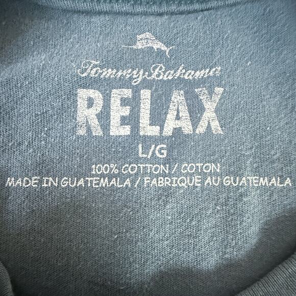 Tommy Bahama Closest to the Pin Golf Graphic Tee Blue Shirt Relax L 100% Cotton - Picture 3 of 6